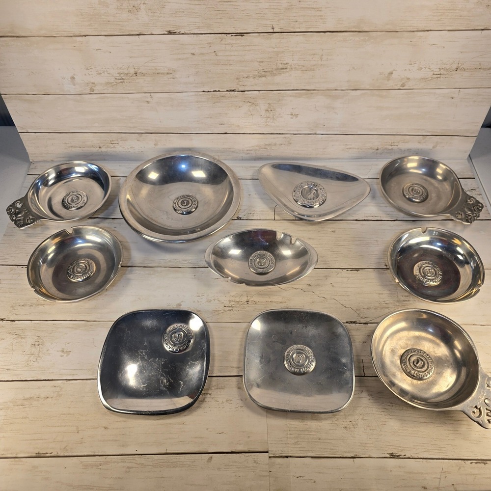 Vintage National Morgan Horse Show Aluminum Tray Ashtray Collection Lot of 10